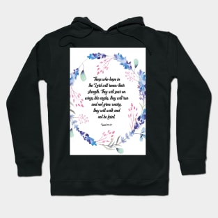 Bible verse Wings like eagles, Isaiah 40 31 Bible Verse, Those who hope in the lord will renew their strength, Isaiah 40 31, Christian gifts for women, Bible verse Hoodie